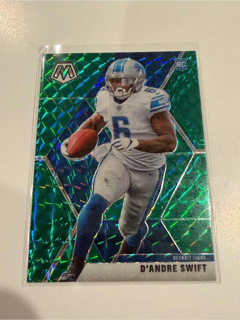 D’Andre Swift 2020 Panini Mosaic Green Prizm RC Rookie #215 Detroit Lions Footba